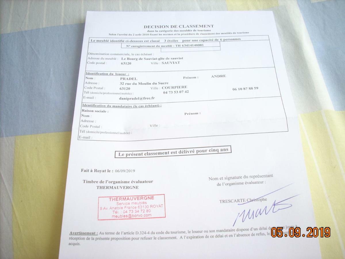 Gite De Sauviat 25 Chemin Du Grand Pacher Le Bourg De Sauviat 63120 Εξωτερικό φωτογραφία